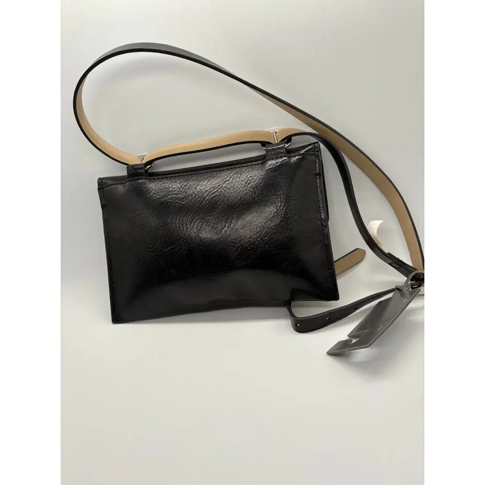 Vince Camuto Black Envelope Belt Bag Leather Waist NWT